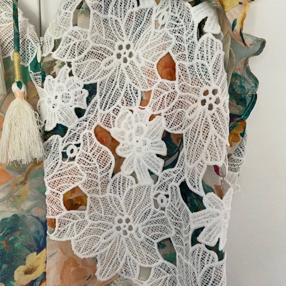 ANTHROPOLOGIE “V-NECK RUFFLE LACE SLIP DRESS *NWT $258.00 *SIZE 14 - Picture 9 of 12